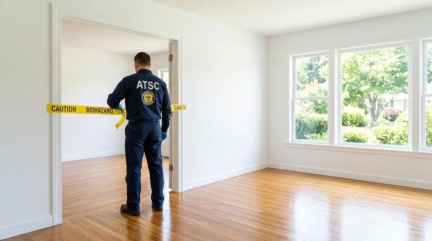 Certified biohazard cleanup crew performing Decomposition Cleanup in Gatesville